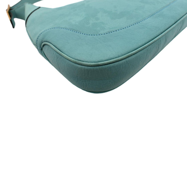 GUCCI Jackie Leather Hobo Bag Turquoise 00963