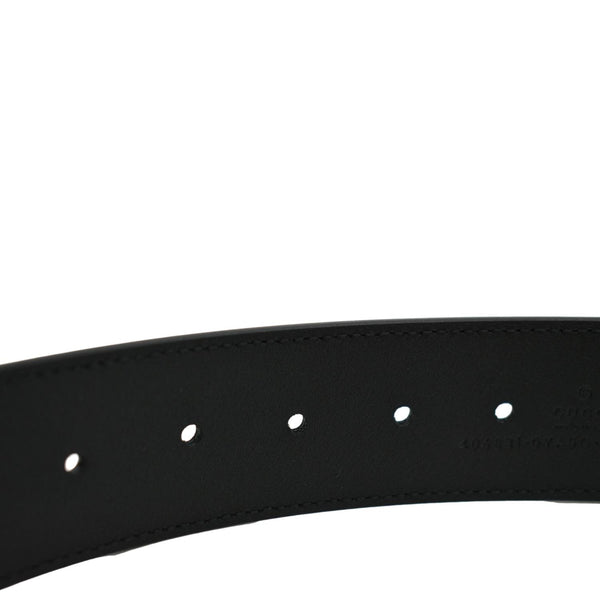 GUCCI Double G Buckle Leather Belt Black 406831 Size 85