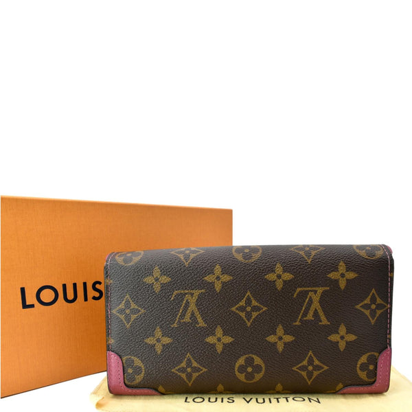 LOUIS VUITTON Sarah Retiro Monogram Canvas Wallet Brown/Cerise
