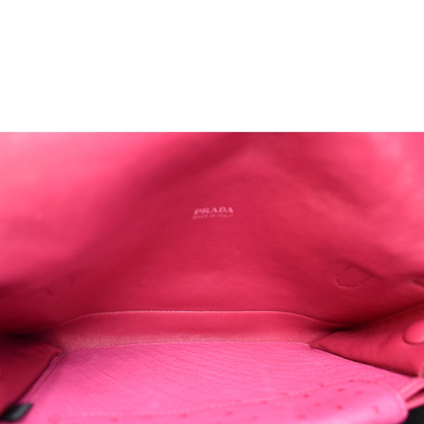 PRADA Leather Chain Shoulder Bag Pink BT0992