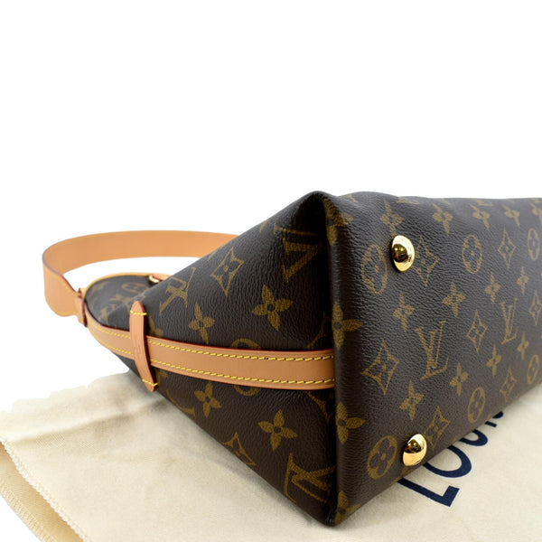 LOUIS VUITTON Carryall PM Monogram Canvas Shoulder Bag Brown