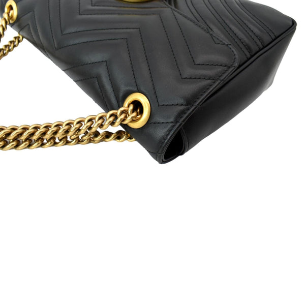 GUCCI GG Marmont Medium Matelasse Shoulder Bag Black 443496