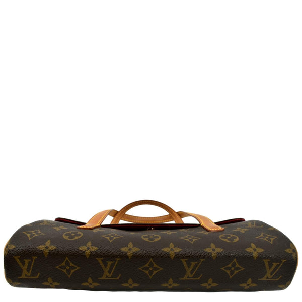 LOUIS VUITTON Sonatine Monogram Canvas Satchel Bag Brown