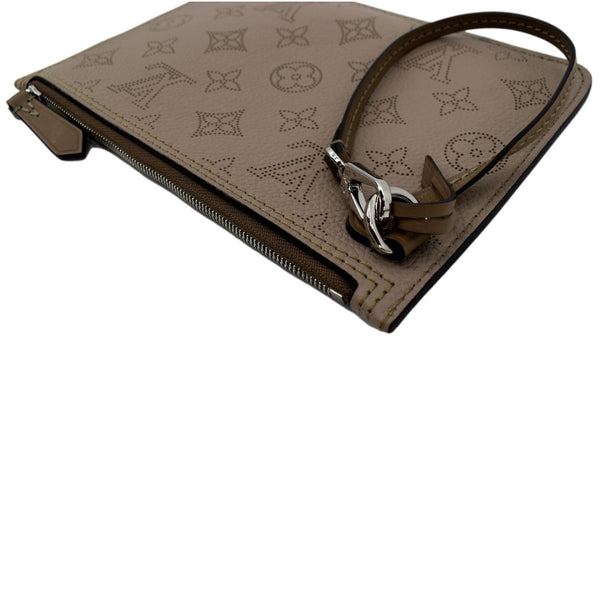 LOUIS VUITTON Girolata Monogram Mahina Wristlet Pochette Galet