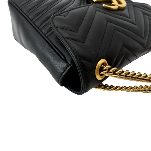 GUCCI GG Marmont Medium Matelasse Shoulder Bag Black 443496