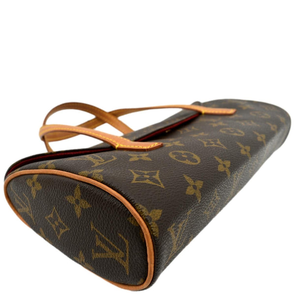 LOUIS VUITTON Sonatine Monogram Canvas Satchel Bag Brown