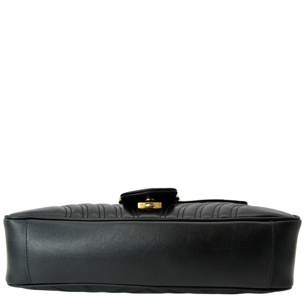 GUCCI GG Marmont Medium Matelasse Shoulder Bag Black 443496