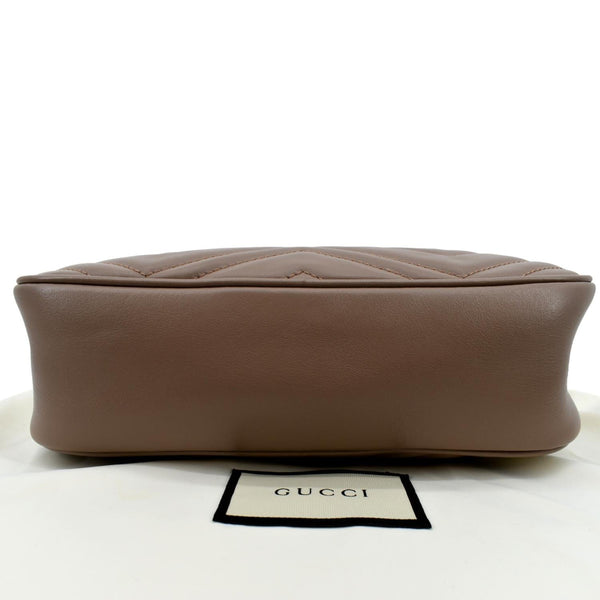 GUCCI GG Marmont Matelasse Leather Crossbody Bag Dusty Pink 447632