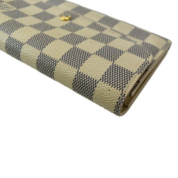 LOUIS VUITTON Emilie Damier Azur Wallet White