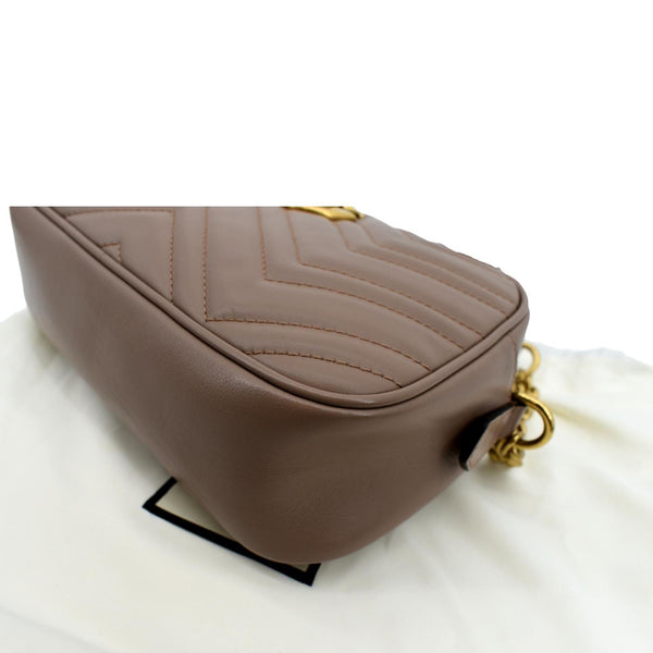 GUCCI GG Marmont Matelasse Leather Crossbody Bag Dusty Pink 447632