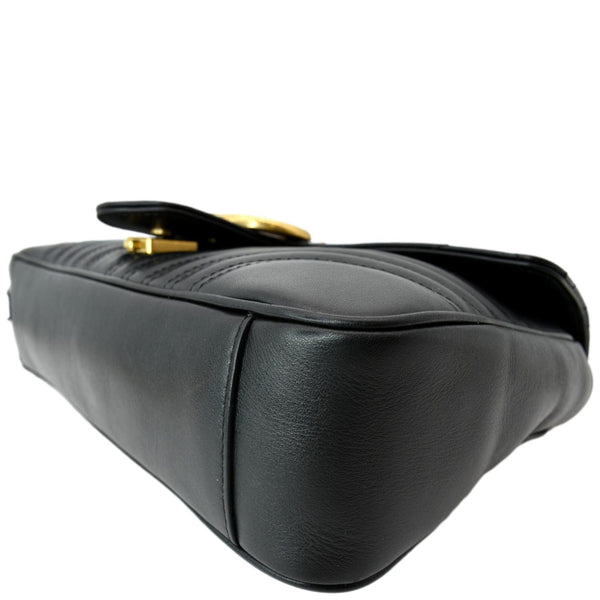 GUCCI GG Marmont Medium Matelasse Shoulder Bag Black 443496