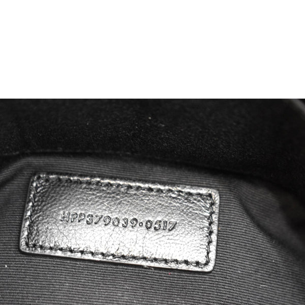 Yves Saint Laurent Monogram Leather Pouch Maroon - Tag