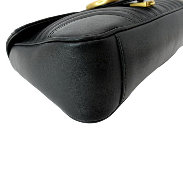 GUCCI GG Marmont Medium Matelasse Shoulder Bag Black 443496