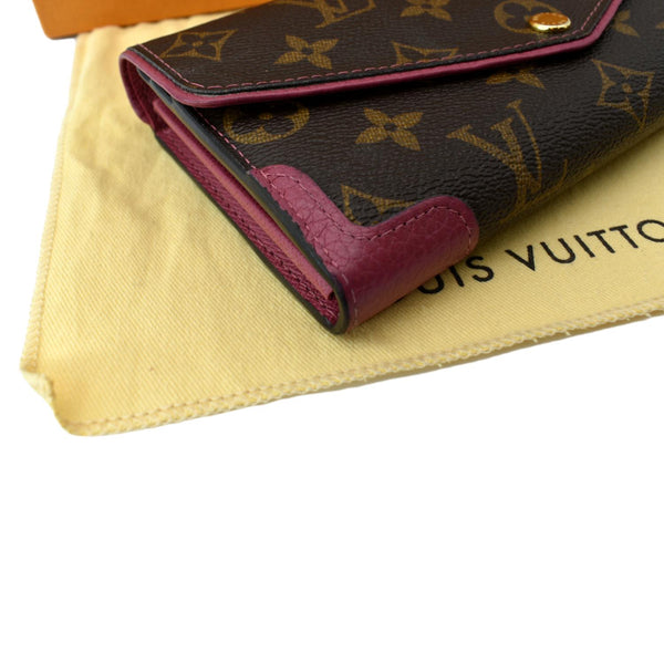 LOUIS VUITTON Sarah Retiro Monogram Canvas Wallet Brown/Cerise
