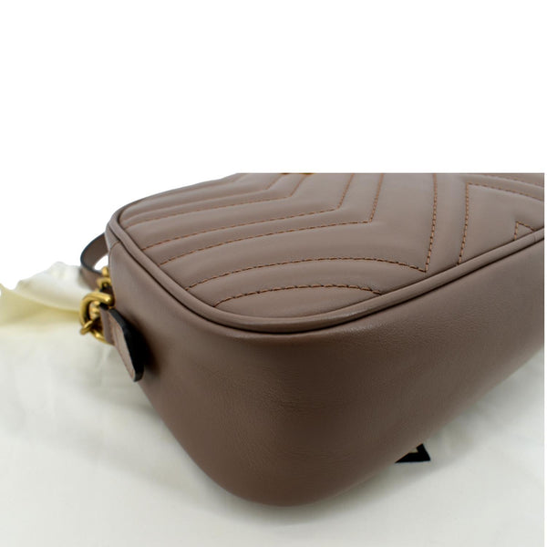 GUCCI GG Marmont Matelasse Leather Crossbody Bag Dusty Pink 447632