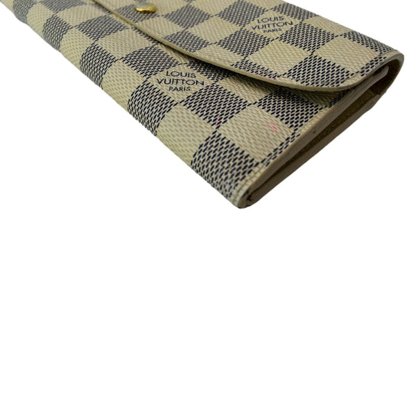 LOUIS VUITTON Emilie Damier Azur Wallet White