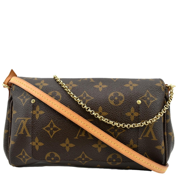 LOUIS VUITTON Favorite PM Monogram Canvas Crossbody Bag Brown
