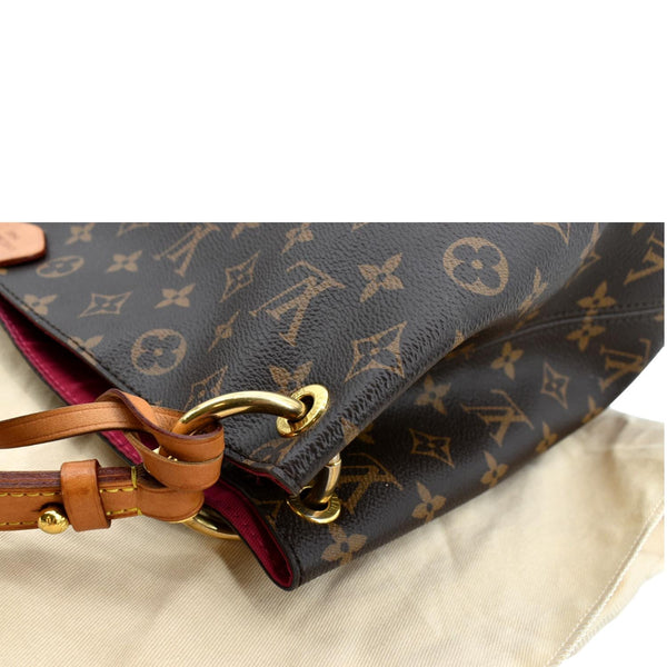 LOUIS VUITTON Graceful MM Monogram Canvas Shoulder Bag Brown