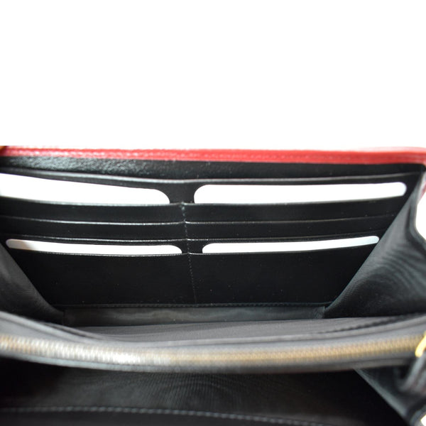 GUCCI Vintage Effect Diagonal Torchon Leather Chain Crossbody Bag Black 573807