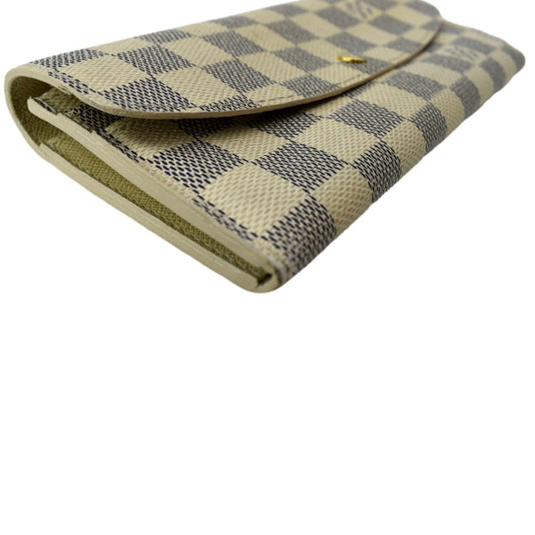 LOUIS VUITTON Emilie Damier Azur Wallet White