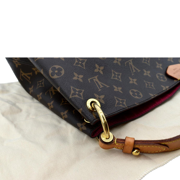 LOUIS VUITTON Graceful MM Monogram Canvas Shoulder Bag Brown