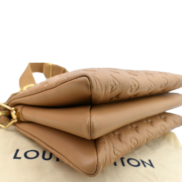LOUIS VUITTON Coussin PM Monogram Embossed Shoulder Bag Camel