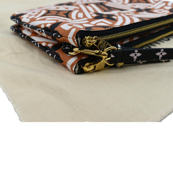 Louis Vuitton Double Zip Pochette Crafty Monogram Bag - Top Right