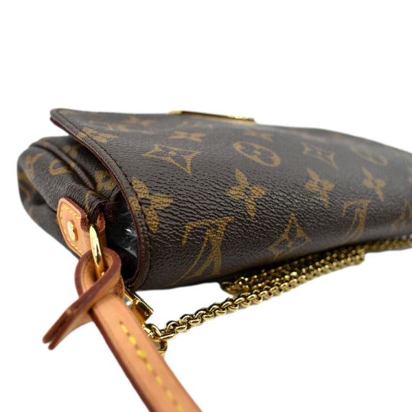 LOUIS VUITTON Favorite PM Monogram Canvas Crossbody Bag Brown