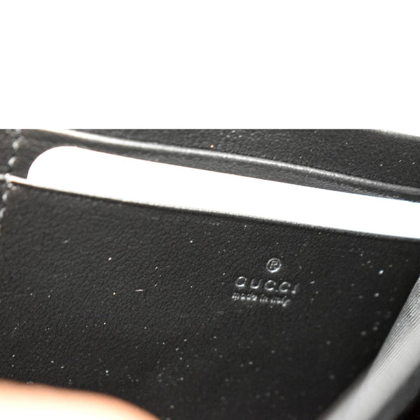 GUCCI Vintage Effect Diagonal Torchon Leather Chain Crossbody Bag Black 573807