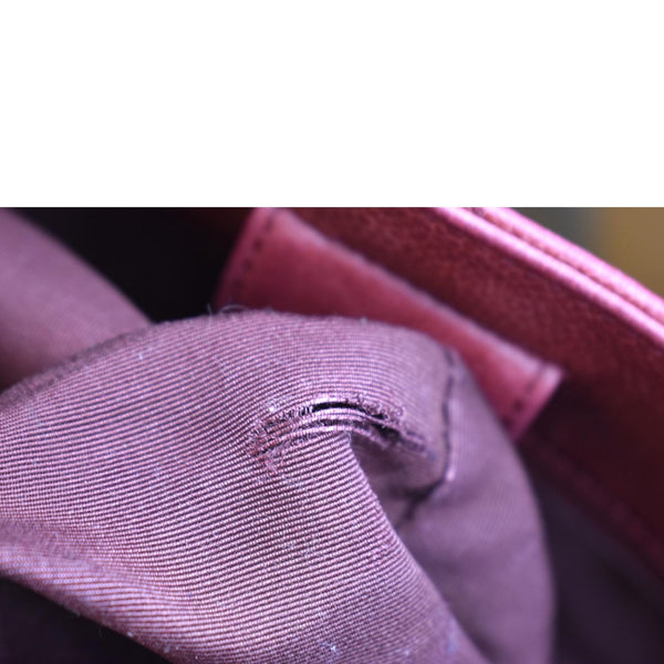 CHANEL PST Quilted Caviar Leather Petit Shopping Tote Bag Red