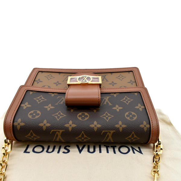 LOUIS VUITTON Dauphine MM Monogram Reverse Canvas Shoulder Bag Brown