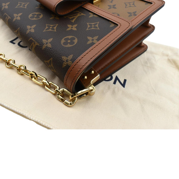 LOUIS VUITTON Dauphine MM Monogram Reverse Canvas Shoulder Bag Brown