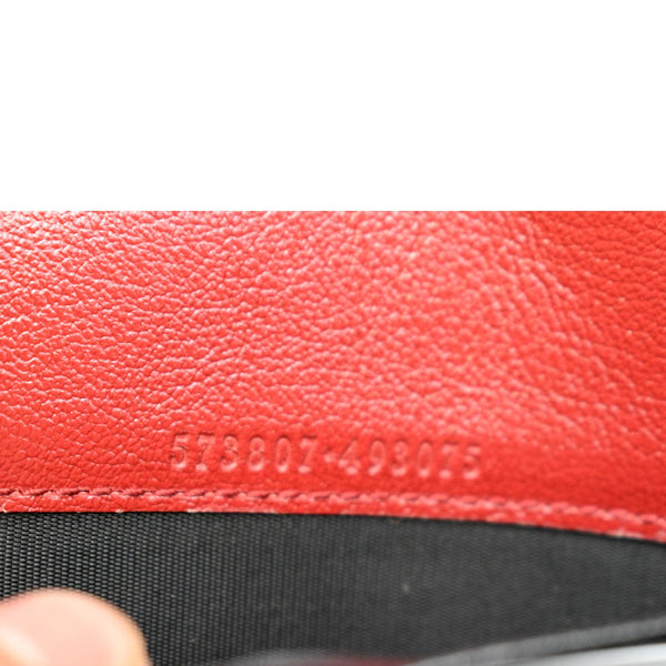 GUCCI Vintage Effect Diagonal Torchon Leather Chain Crossbody Bag Black 573807