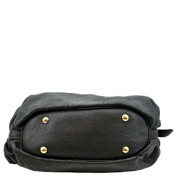 Louis Vuitton Mahina Leather Shoulder Bag in Black - Bottom