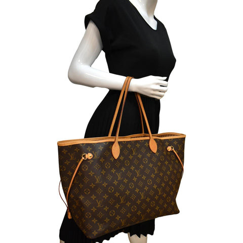 Louis Vuitton Neverfull GM Monogram Canvas Tote Bag - Full View