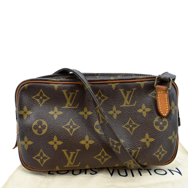 LOUIS VUITTON Pochette Marly Bandouliere Monogram Canvas Crossbody Bag Brown