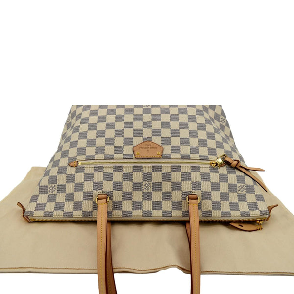 LOUIS VUITTON Iena MM Damier Azur Shoulder Bag White