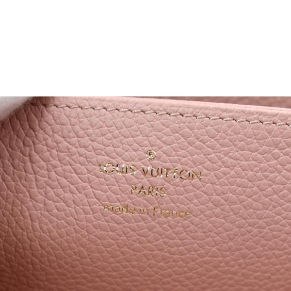 LOUIS VUITTON Monogram Empreinte Leather Zippy Wallet Rose Poudre Pink