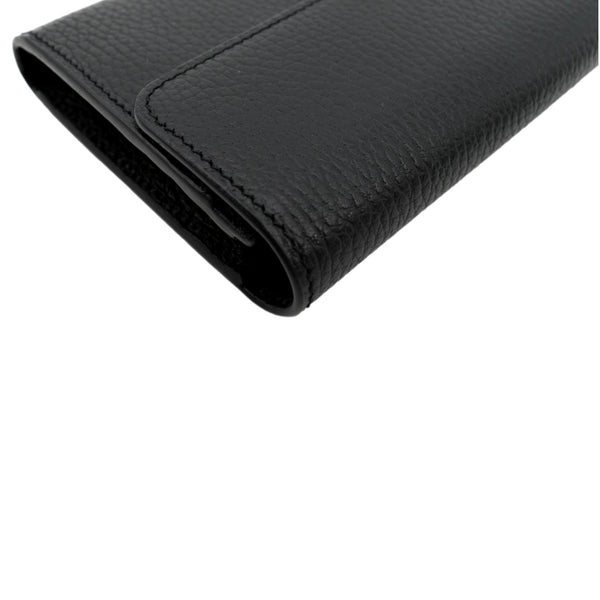 GUCCI GG Interlocking Continental Leather Wallet Black 598166