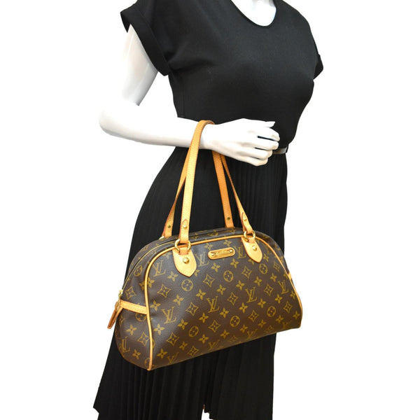 LOUIS VUITTON Montorgueil PM Monogram Canvas Shoulder Bag Brown