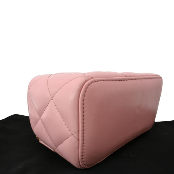 CHANEL Vanity Case Quilted Leather Shoulder Bag Pink