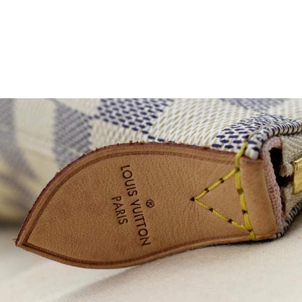 LOUIS VUITTON Iena MM Damier Azur Shoulder Bag White