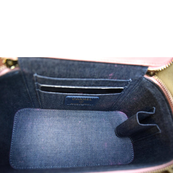 CHANEL Vanity Case Quilted Leather Shoulder Bag Pink