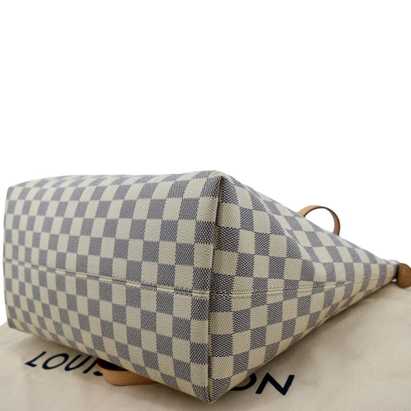 LOUIS VUITTON Iena MM Damier Azur Shoulder Bag White