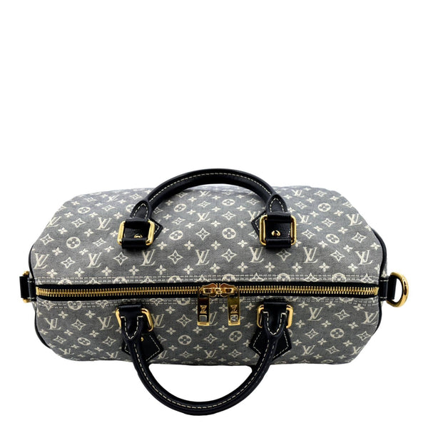 LOUIS VUITTON Speedy 30 Monogram Idylle Satchel Bag Fusain