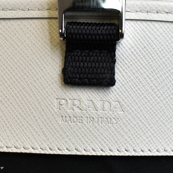 PRADA Re-Nylon Saffiano Leather Smartphone Case Shoulder Bag White