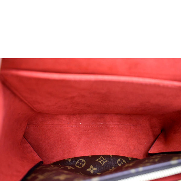 LOUIS VUITTON Flower Monogram Canvas Tote Shoulder Bag Cerise