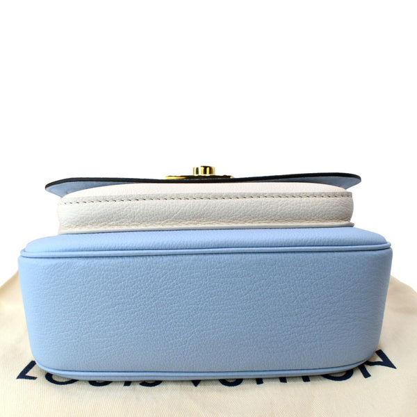 LOUIS VUITTON Lockme Tender Grained Calfskin Leather Shoulder Bag Blue