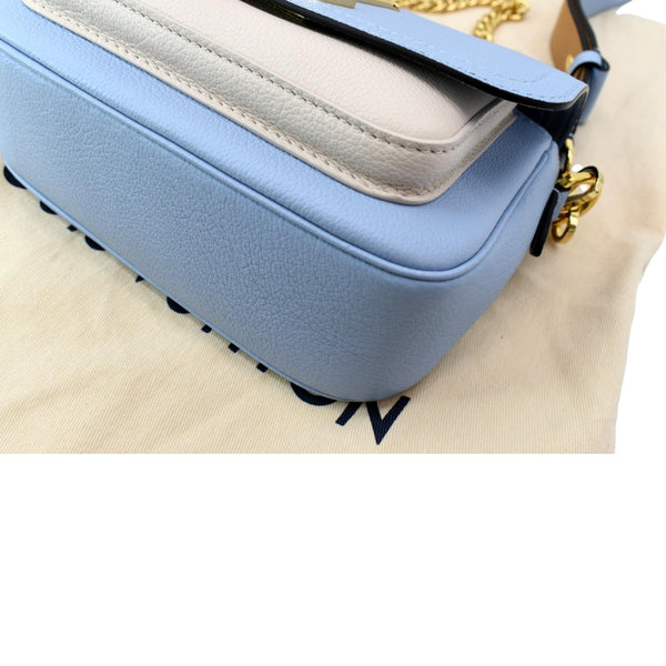 LOUIS VUITTON Lockme Tender Grained Calfskin Leather Shoulder Bag Blue