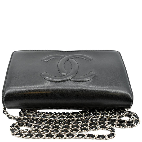 CHANEL Timeless WOC Patent Leather Wallet on Chain Shoulder Bag Black